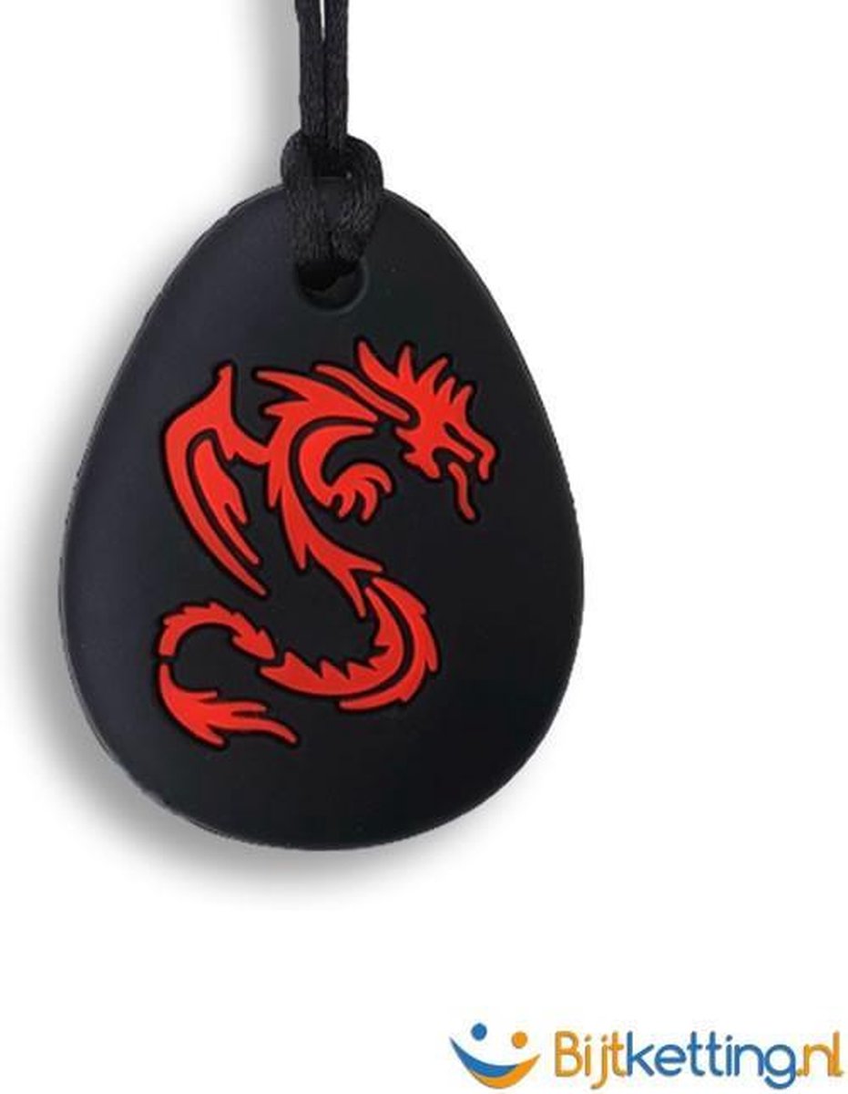 Bijtketting kauwketting | Dragon Draak Kauwsieraad | Rood